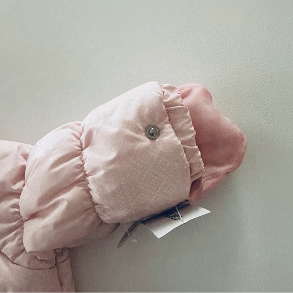 Carter's 3-6 Months Baby Girl Pink  Snowsuit Faux Fur Trimmed Hooded Zip NWT - Picture 5 of 10